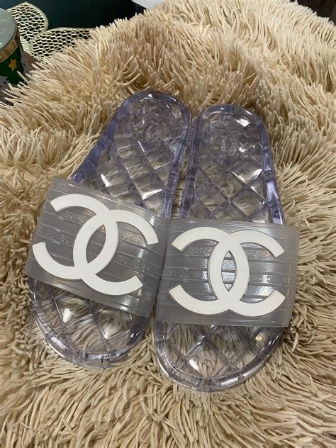 wholesale chanel slides|chanel clear pool slides.